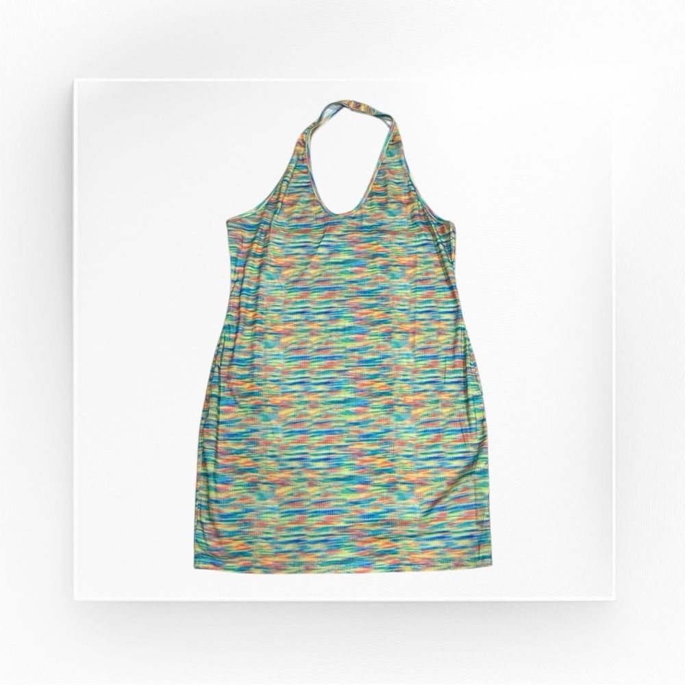 SHEIN Multicolor Halter Dress, Size XL